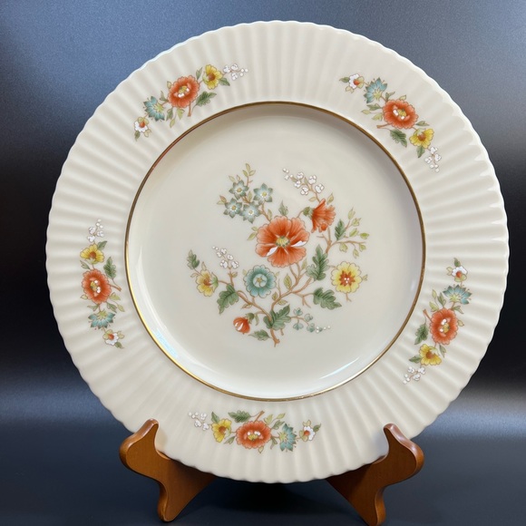 Lenox Temple Blossom Dinner Plates Set of 4 USA Made Fine China Floral 10.5 - Picture 3 of 10